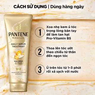 Kem xả tóc chuyên sâu Pantene Miracles Daily Serum Treatment (180ml)