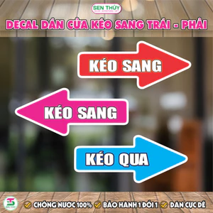 Decal Dán Cửa Kính Kéo Sang - Sticker Chống Nước Dán Cửa Kéo, Cửa Lùa - DCBB014
