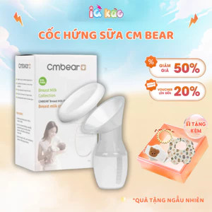Cốc Hứng Sữa Silicone CM bear Cao Cấp Cho Mẹ Sau Sinh – Chống Trào Ngược, An Toàn Cho Bé, Không BPA, Dễ Tiệt Trùng IQKAO