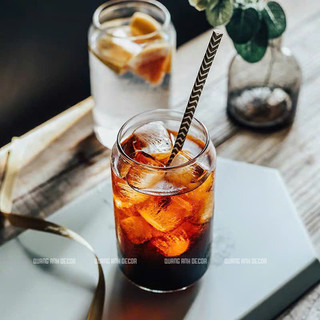 Cốc Thủy Tinh Hình Lon Coca Siêu Xinh, Chịu Nhiệt Cao - Phong Cách RETRO NHẬT BẢN Mới Cho Không Gian