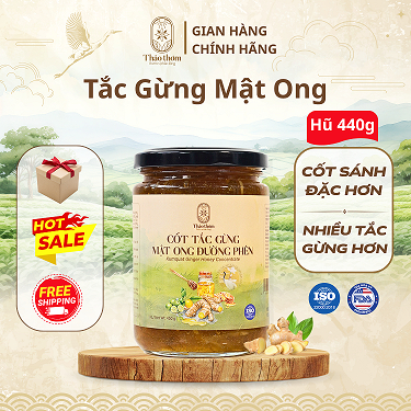 Tắc Gừng Mật Ong Đường Phèn Thảo Thơm 440g – Sên Đặc Thủ Công, Vị Ấm Dễ Uống Cho Cả Gia Đình