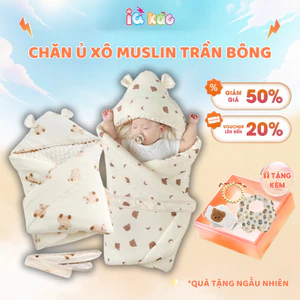 Chăn Ủ Nhung Bi Phối Hạt Đậu IQ KAO cho bé, chăn quấn đắp vải nhung bi mềm mại và ấm áp cho bé sơ sinh UC05