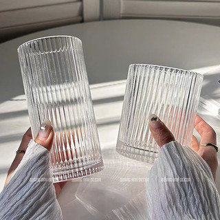 Cốc thủy tinh vân sọc dáng trụ uống cafe, trà sữa |Ly TT sọc DECOR quán cà phê, nhà hàng,ly cocktail
