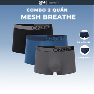 Combo 2 quần lót nam microfiber mesh siêu mềm thoáng khí ONOFF 18UO25A022-18UQ25A021