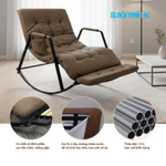 Ghế bập bênh đôi, ghế thư giãn cao cấp nhiều phiên bản, màu sắc chân Oval Nội thất 5C da PU chịu tải tốt — ảnh 8