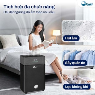 Máy hút ẩm dùng máy nén nhập khẩu FUJIE HM-920ED Công suất 20L/ngày, Kết nối wifi, lọc không khí