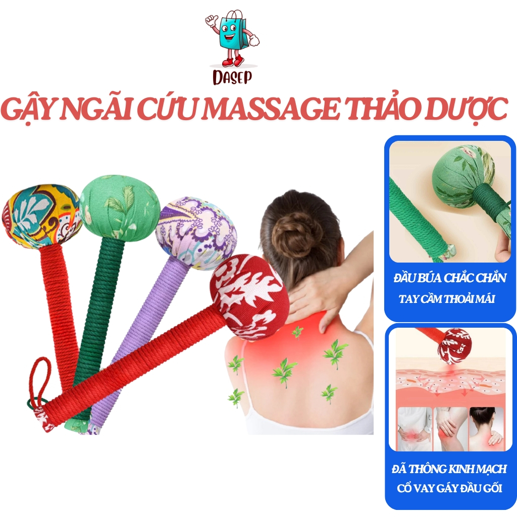 Loại 1 31CM Gậy Ngãi Cứu Thảo Dược DASEP, Gậy Massage Đấm Lưng Cổ Vai Gáy Đả Thông Kinh Mạch Thư Giãn Ngủ Ngon