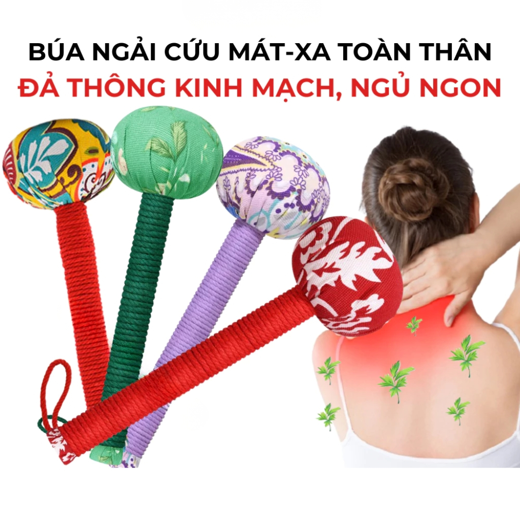 Loại 1 31CM Gậy Ngãi Cứu Thảo Dược DASEP, Gậy Massage Đấm Lưng Cổ Vai Gáy Đả Thông Kinh Mạch Thư Giãn Ngủ Ngon