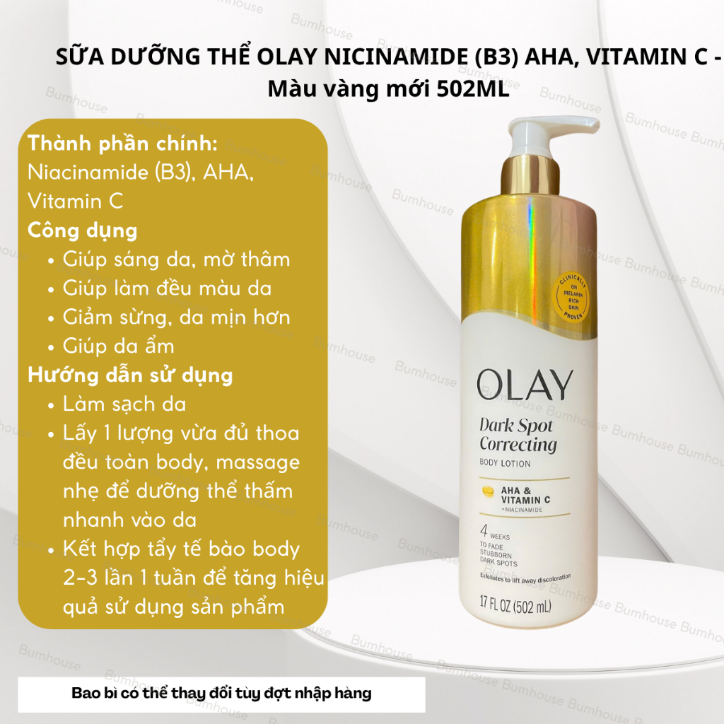 Kem Dưỡng Thể Olay Collagen B3 Firming & Hydrating Body Lotion 502ml/ 574ml