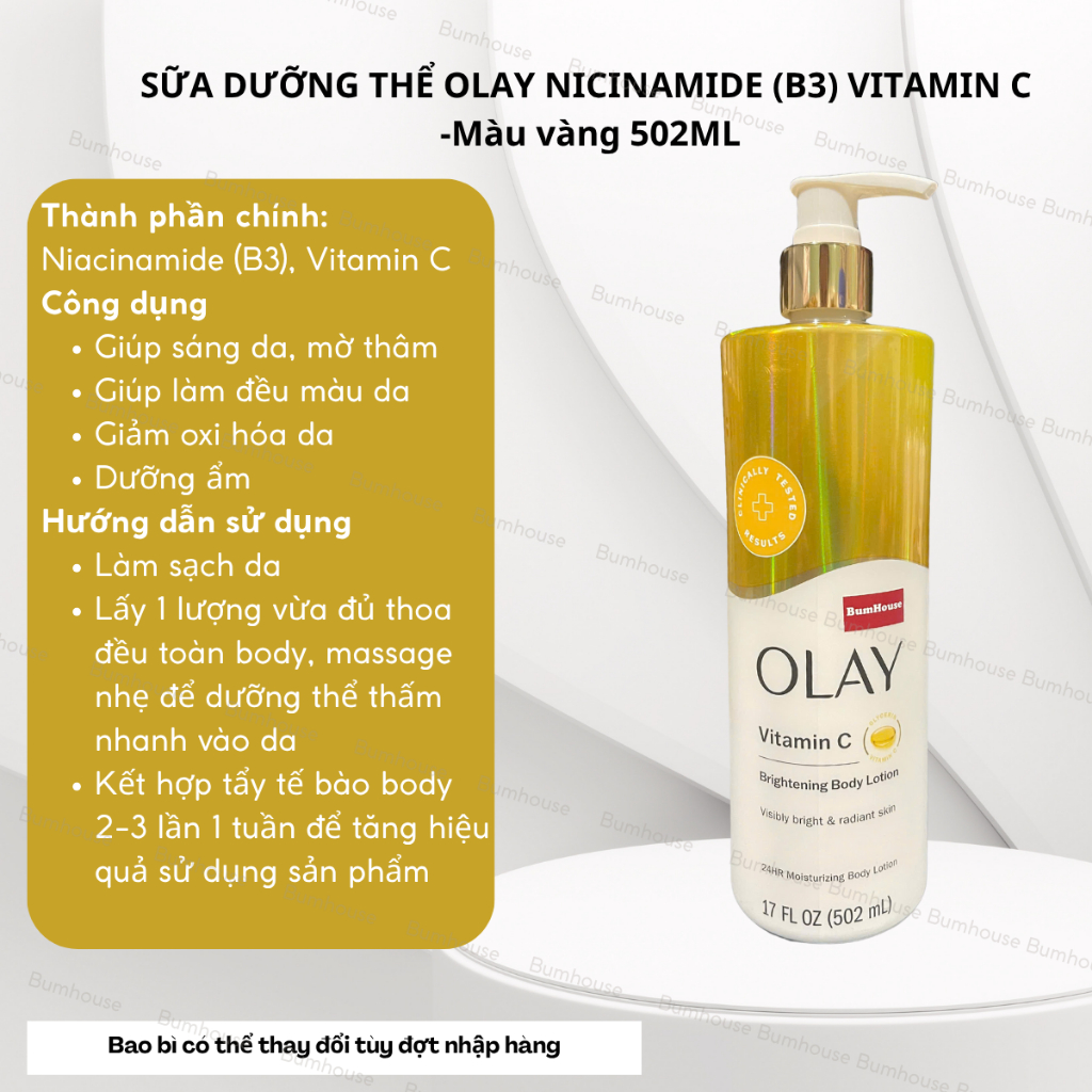 Kem Dưỡng Thể Olay Collagen B3 Firming & Hydrating Body Lotion 502ml/ 574ml