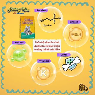 Hạt Mèo Cat Licious (Combo 10kg - 20 kg) Vị Cá Biển, mèo trưởng thành, dinh dưỡng, tiết kiệm Kèm quà