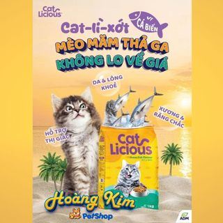 Hạt Mèo Cat Licious (Combo 10kg - 20 kg) Vị Cá Biển, mèo trưởng thành, dinh dưỡng, tiết kiệm Kèm quà