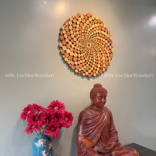 Tranh gỗ Tâm Bão decor treo tường | Handmade gỗ tái chế | Trang trí nhà, quán cafe, homestay|Lộc Mộc
