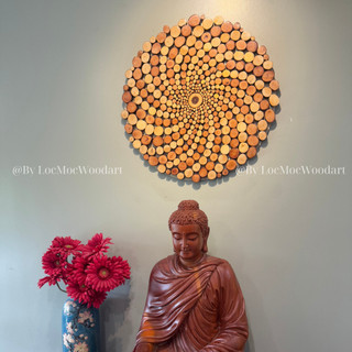 Tranh gỗ Tâm Bão decor treo tường | Handmade gỗ tái chế | Trang trí nhà, quán cafe, homestay|Lộc Mộc