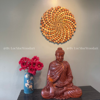 Tranh gỗ Tâm Bão decor treo tường | Handmade gỗ tái chế | Trang trí nhà, quán cafe, homestay|Lộc Mộc