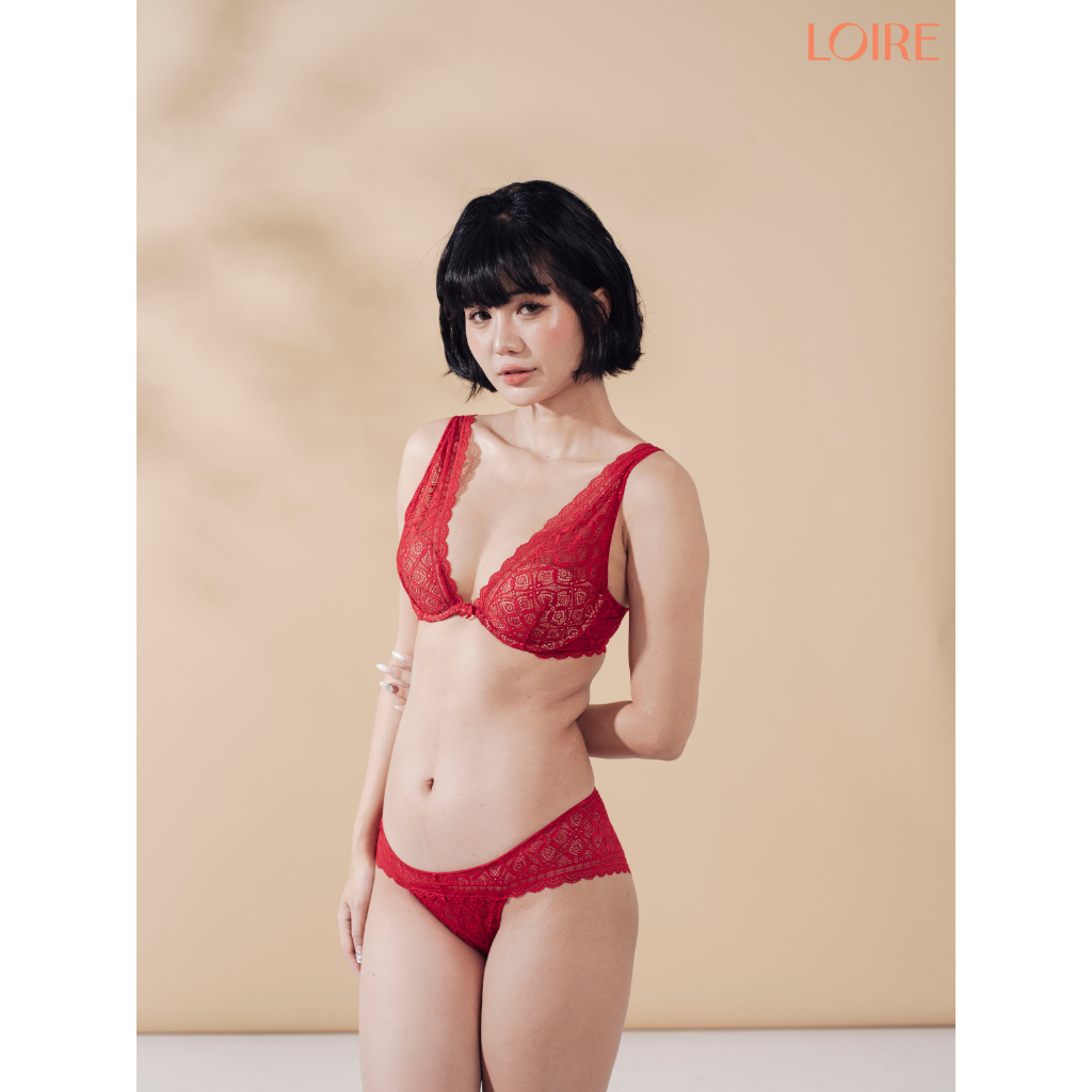 Áo Lót Ren Loire Al250735 Có Gọng Mềm Đệm Mỏng Lớp Ren Mềm Mại