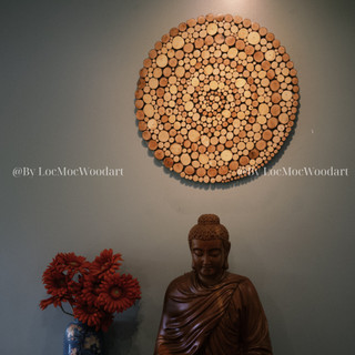 Tranh gỗ Xoáy Thiên Hà decor treo tường | Handmade từ gỗ tái chế tự nhiên | Trang trí nhà, quán cafe