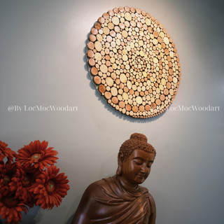 Tranh gỗ Xoáy Thiên Hà decor treo tường | Handmade từ gỗ tái chế tự nhiên | Trang trí nhà, quán cafe