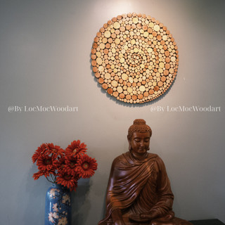 Tranh gỗ Xoáy Thiên Hà decor treo tường | Handmade từ gỗ tái chế tự nhiên | Trang trí nhà, quán cafe