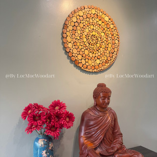 Tranh gỗ Xoáy Thiên Hà decor treo tường | Handmade từ gỗ tái chế tự nhiên | Trang trí nhà, quán cafe