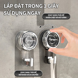 ZiinLife Móc Hút Chân Không Đa Năng - Không Cần Khoan, Chuyên Treo Balo, Áo Khoác & Chìa Khóa