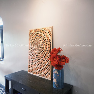 Tranh gỗ treo tường Lốc Xoáy LỘC MỘC kích thước 40x60cm - Handmade Decor Nghệ Thuật thiên nhiên