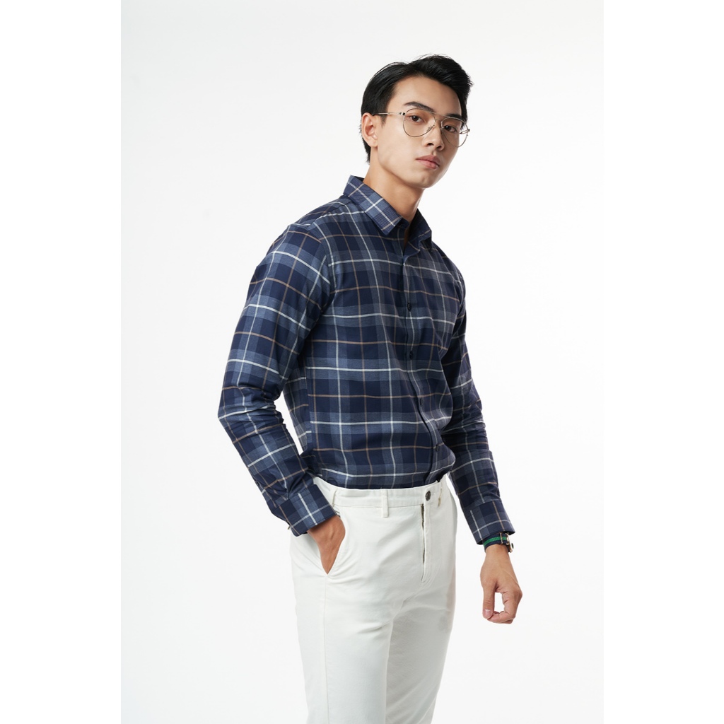 Áo Sơ Mi Nam Caro Tay Dài Cotton NINOMAXX Thương Hiệu N&M 2110032