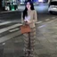 Set bộ đồ nữ GUMIN thiết kế áo dài tay cổ đứng dáng ngắn kèm quần suông kẻ sang trọng tiểu thư