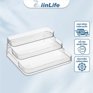 ZiinLife Khay Đựng Mỹ Phẩm 3 Tầng Trong Suốt - Kệ Để Nước Hoa, Đồ Trang Điểm & Skincare