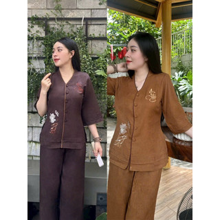 Tim 2Lớp Vải ẤnÐộ Cao Cấp Nữ #Jacket Top Kem Dress Women # Đồ Lam Đi Chùa