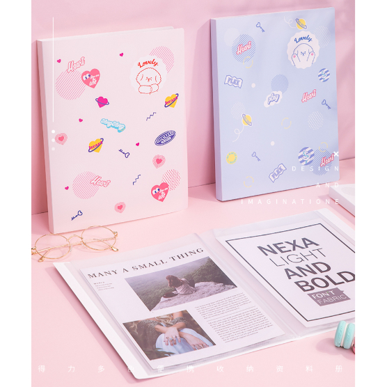 Bìa Lá Đựng Tài Liệu A4 Deli 30/40/60 Lá Màu Pastel Dễ Thương, Phù Hợp Học Sinh & Văn Phòng