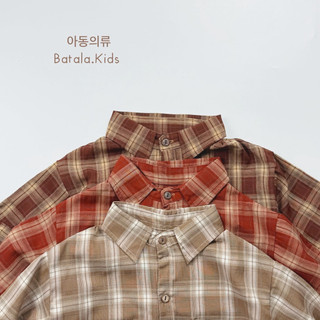 Áo sơ mi kẻ cho bé trai Batala kids, ÁO SƠ MI KẺ 3 MÀU MỚI 2025 (SƠ MI KẺ 05)