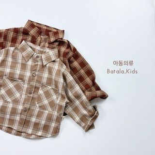 Áo sơ mi kẻ cho bé trai Batala kids, ÁO SƠ MI KẺ 3 MÀU MỚI 2025 (SƠ MI KẺ 05)