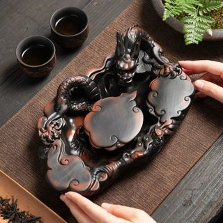 🌸 Khay Trà Gốm Tử Đào Kiến Thủy – Thiết Kế Độc Đáo, Thủ Công Nghệ Thuật, Phụ Kiện Trà Cao Cấp