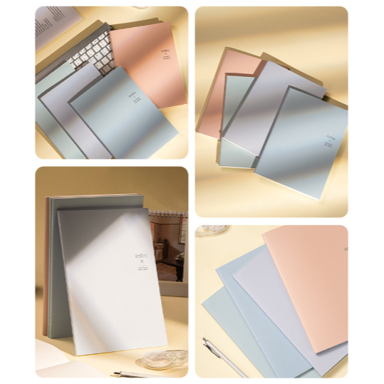 Sổ Khâu Gáy Deli A5 / 80 Trang Giấy 70gsm Chống Lóa Màu Pastel Kẻ Ngang Ghi Chép Học Tập Văn Phòng