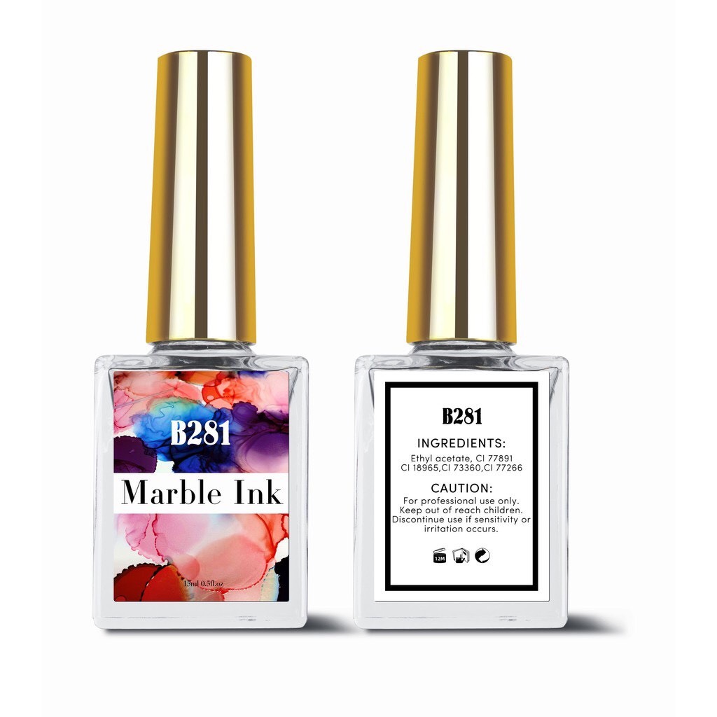 [GÍA TỐT] Cồn loang đen, trắng gạo B281 trang trí móng chuyên dụng làm nail chai 15ml
