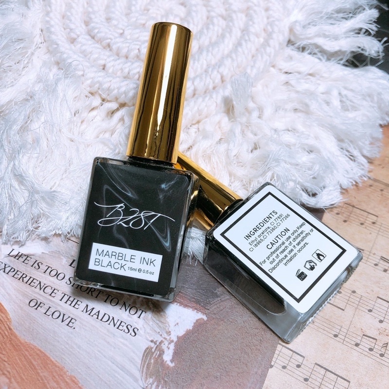 [GÍA TỐT] Cồn loang đen, trắng gạo B281 trang trí móng chuyên dụng làm nail chai 15ml