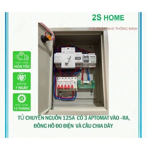 ATS 125A - Tủ chuyển nguồn 2 công tơ - cầu dao điện 2 công tơ- chuyển nguồn tự động