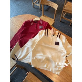 Áo Len Miumiu Dài Tay Polo Cổ Bẻ Basic QCCC Cao Cấp