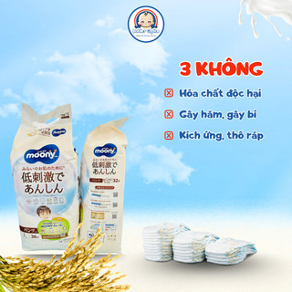 Tã Bỉm Quần MOONY NATURAL 100% Sợi Bông Thiên Nhiên Mỏng Nhẹ Bé Dễ Dàng Hoạt Động