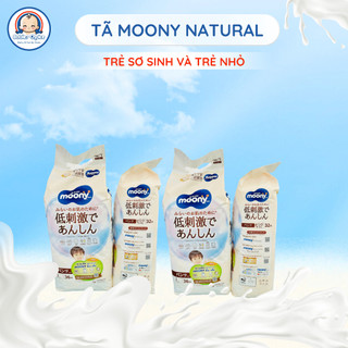 Tã Bỉm Quần MOONY NATURAL 100% Sợi Bông Thiên Nhiên Mỏng Nhẹ Bé Dễ Dàng Hoạt Động