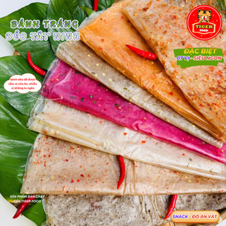 Bánh tráng dẻo cay TIGER FOOD bánh tráng phơi sương dẻo hành ớt dẻo chay Siêu Ngon