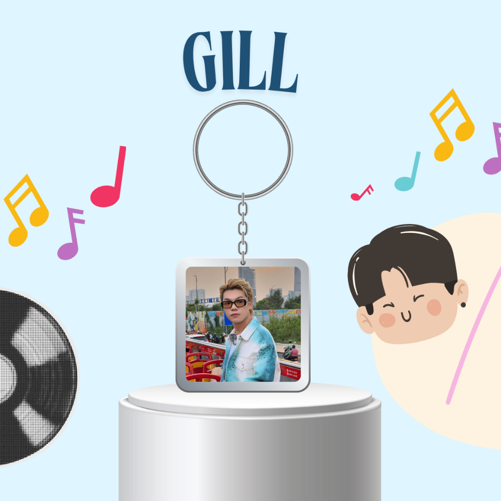 Móc khoá nhựa/ Keyring rapper Gill - Anh trai say hi