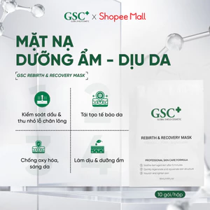 Mặt Nạ Dưỡng Ẩm Phục Hồi, Làm Dịu Da Sau 5 Phút Hàn Quốc GSC Rebirth & Recovery Mask 30ml x 10 Miếng /Hộp - GC068A