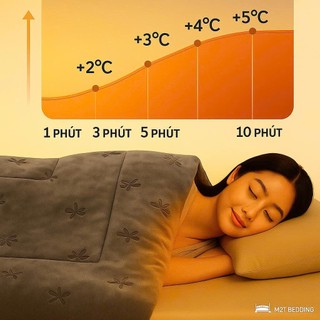Chăn lông thỏ M2T BEDDING cao cấp kích thước 2mx2m2 nặng 4kg - chăn mùa đông sang trọng, cao cấp