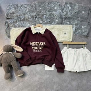 Áo Nỉ Dài Tay Mistake Cổ Bẻ Polo Kéo Khóa Form Rộng QCCC Cao Cấp