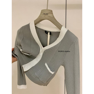 𝐏𝐡𝐢𝐞𝐧 | (Sẵn Ship) W7715 Set Len Váy Body 3 Lỗ Áo Khoác Croptop Viền Trắng