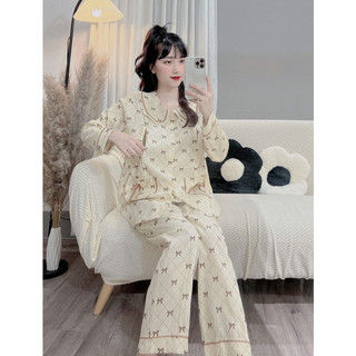 Bộ bầu - bộ sau sinh - BỘ ĐŨI THÁI DÀI HÌNH CỔ SEN HAI TÚI NƠ - Nhiều Mầu,Áo Có Khóa Kéo & Quần Có Chun Chỉnh