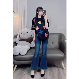 QUẦN BÒ BẦU DÀI LOE BỤNG ĐÁP - 2 Màu 128 { Freeship }