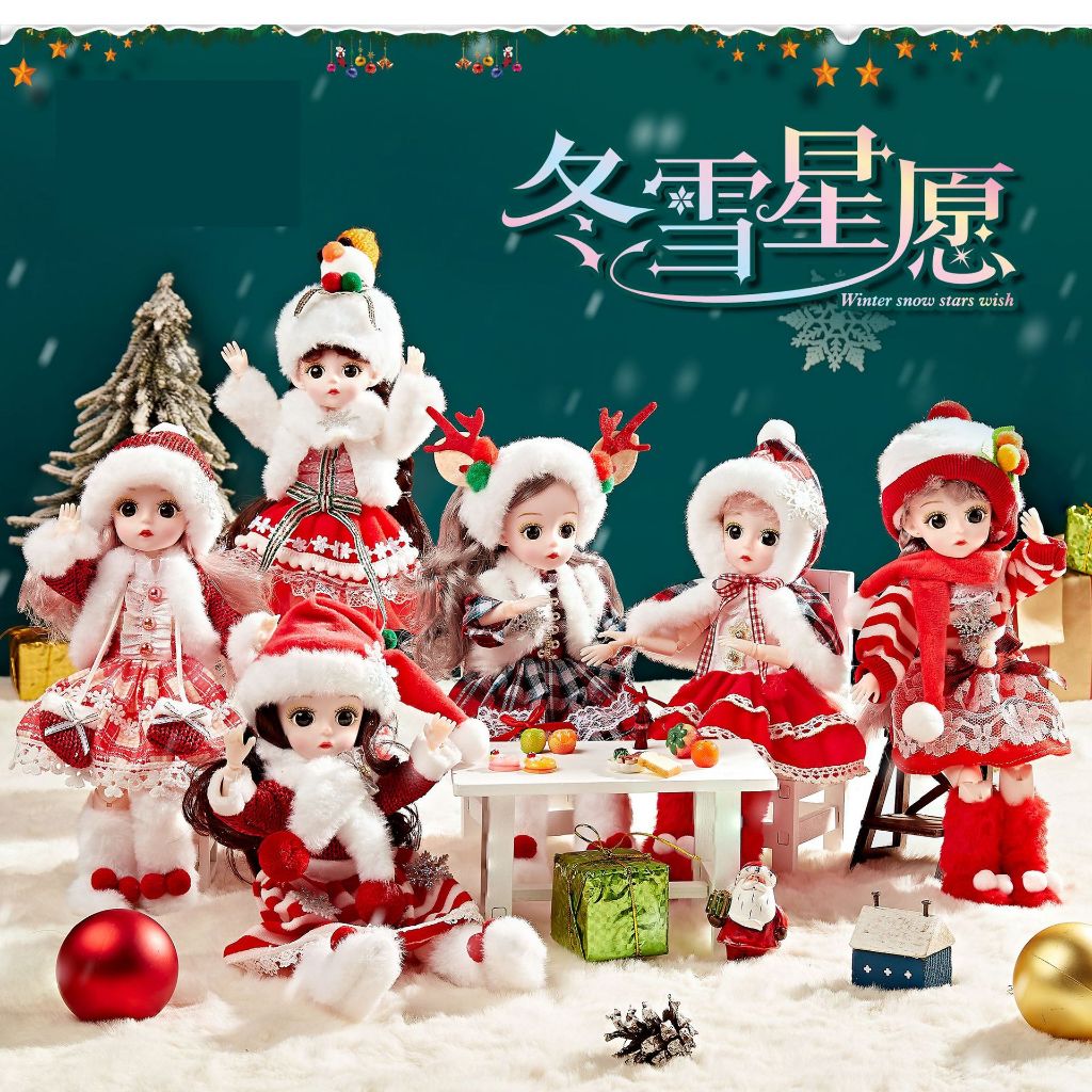 Đồ Chơi Búp Bê Noel Giáng Sinh Lễ Hội Merry Christmas Dễ Thương Đồ Chơi Bé Gái Quà Tặng Mùa Đông-Đồ Chơi Cho Bé PUKAPI